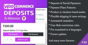 WooCommerce Deposits Partial Payments Plugin GPL