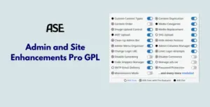 Admin and Site Enhancements Pro GPL